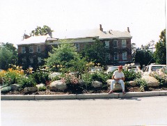 Andy McDougal; in front of Kat s office building at the Univrsity of Maine